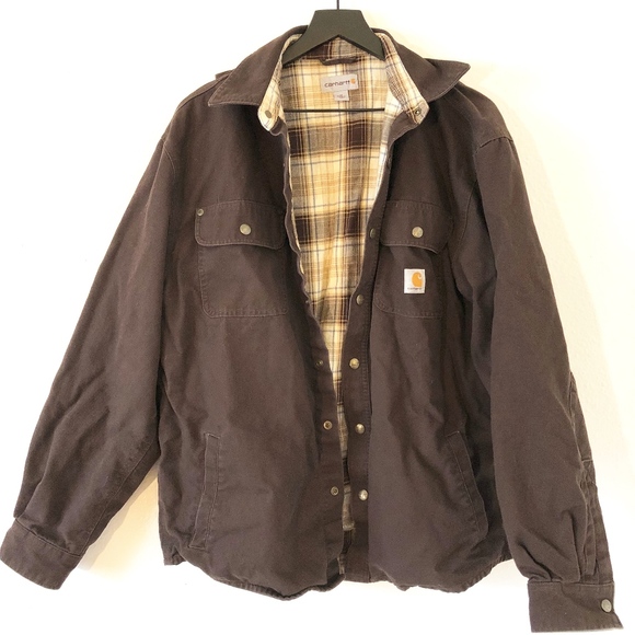 Carhartt Other - Carhartt button down lined jacket - dark brown